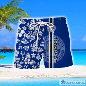Leicester City F.C Turtle Flower Pattern Aloha Hawaiian Shirt And Shorts Beach Set For Men And Women Product Photo 2