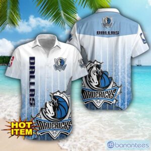 Dallas Mavericks Logo Broken Wall Printed 3D Hawaiian Shirt For Fans Product Photo 1
