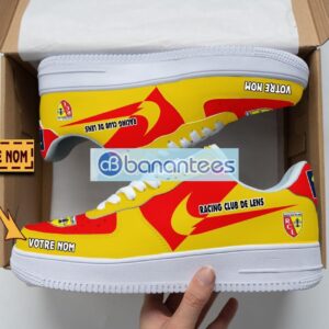 Racing Club de Lens Air Force Shoes Custom Name Gift For Fans AF1 Sneakers Product Photo 1