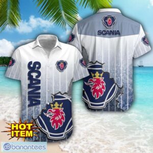 Scania Logo Broken Wall Printed 3D Hawaiian Shirt For Fans Product Photo 1