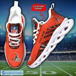 Cleveland Browns NFL Max Soul Shoes Sneakers Custom Name All Printed Logo Team For Fans Product Photo 2
