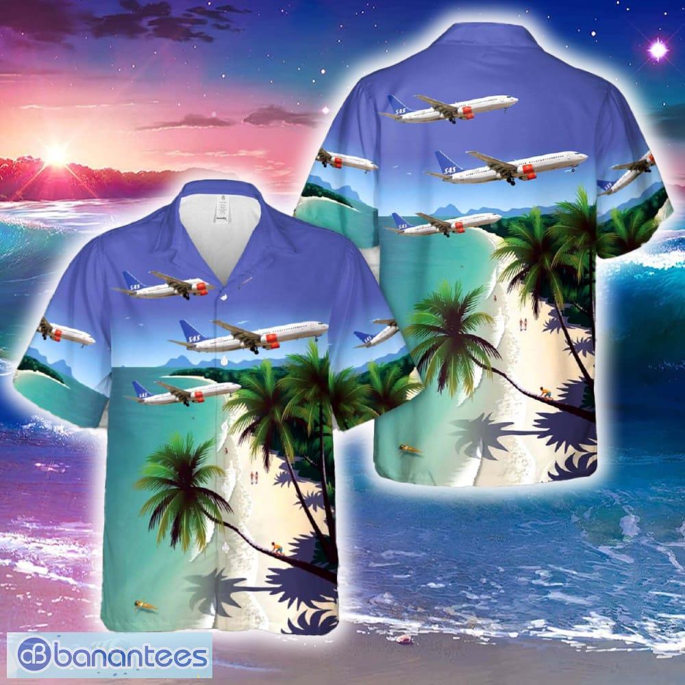 sas scandinavian airlines boeing 737 800 airplane hawaiian shirt tropical summer image SAS Scandinavian Airlines Boeing 737 800 airplane Hawaiian Shirt Tropical Summer - SAS Scandinavian Airlines Boeing 737 800 airplane Hawaiian Shirt Tropical Summer
