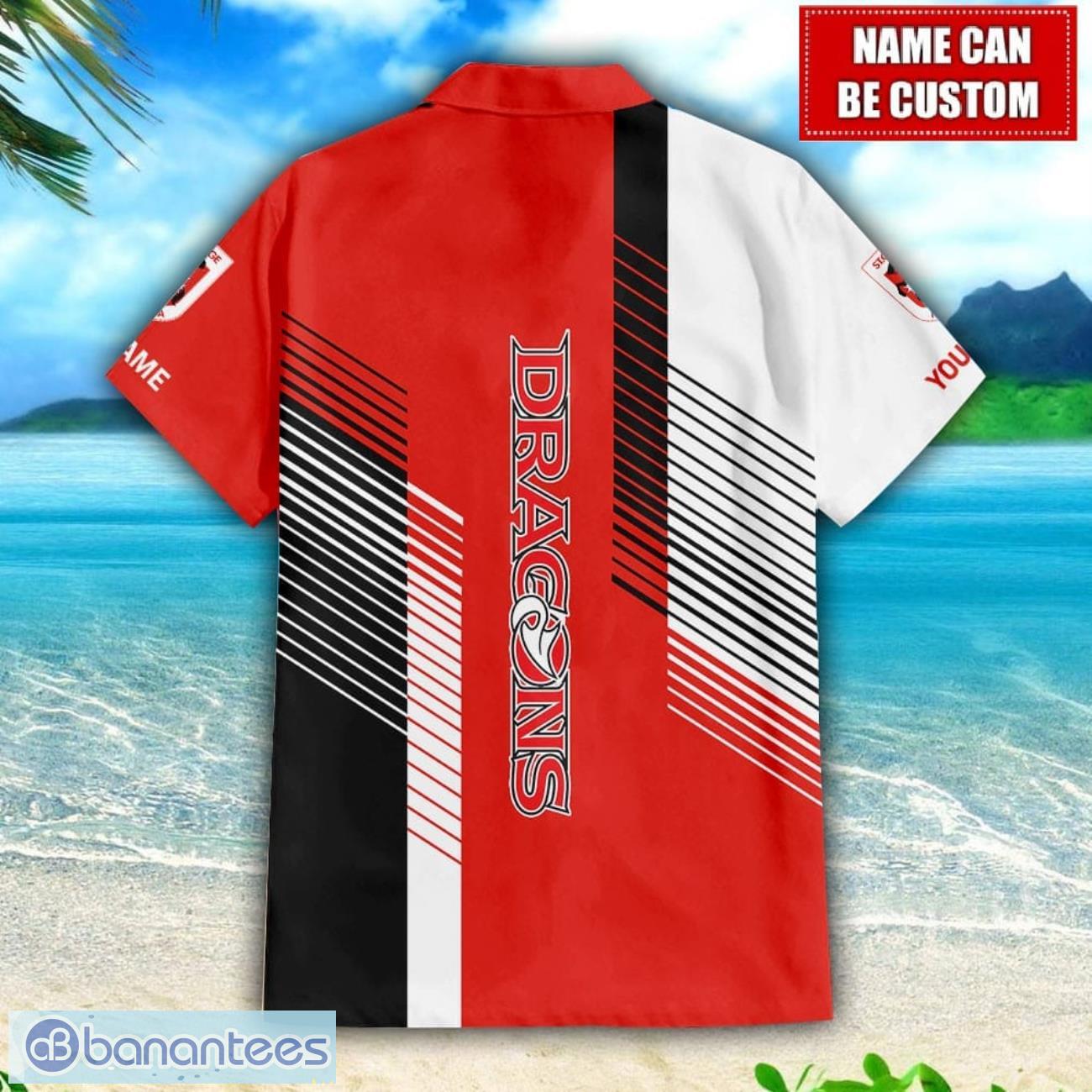 st george illawarra dragons nrl custom name hawaiian shirt for men and women beach gift 1 image St. George Illawarra Dragons NRL Custom Name Hawaiian Shirt For Men And Women Beach Gift Product Photo 2