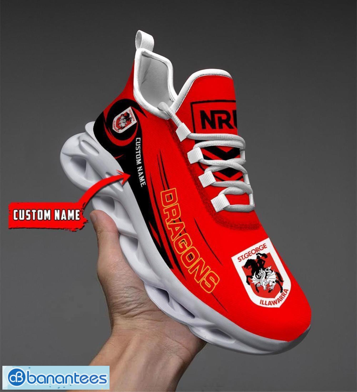 st george illawarra dragons personalized name gift max soul shoes men women team shoes image St. George Illawarra Dragons Personalized Name Gift Max Soul Shoes Men Women Team Shoes Product Photo 1