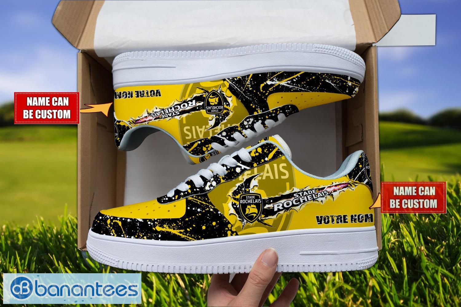 stade rochelais personalized air force shoes custom name for fans image Stade Rochelais Personalized Air Force Shoes Custom Name For Fans Product Photo 1
