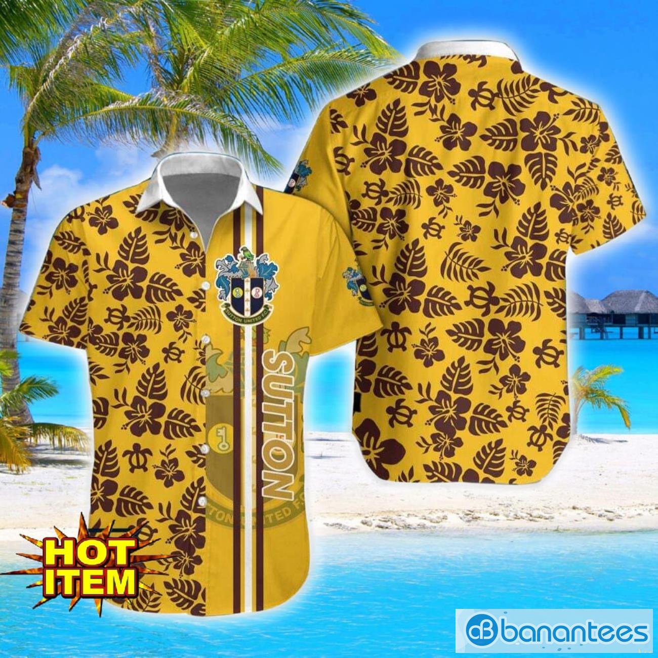sutton united turtle flower pattern aloha hawaiian shirt and shorts beach set for men and women image Sutton United Turtle Flower Pattern Aloha Hawaiian Shirt And Shorts Beach Set For Men And Women Product Photo 1