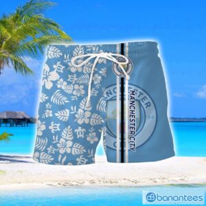 Manchester City F.C Turtle Flower Pattern Aloha Hawaiian Shirt And Shorts Beach Set For Men And Women Product Photo 2
