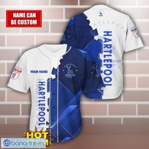 Hartlepool United Personalized Name 3D Baseball Jersey Shirt Product Photo 1