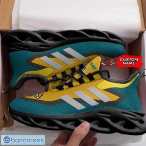 Jacksonville Jaguars NFL Max Soul Shoes Sneakers Custom Name Big Striped Sneakers For Fans Product Photo 4
