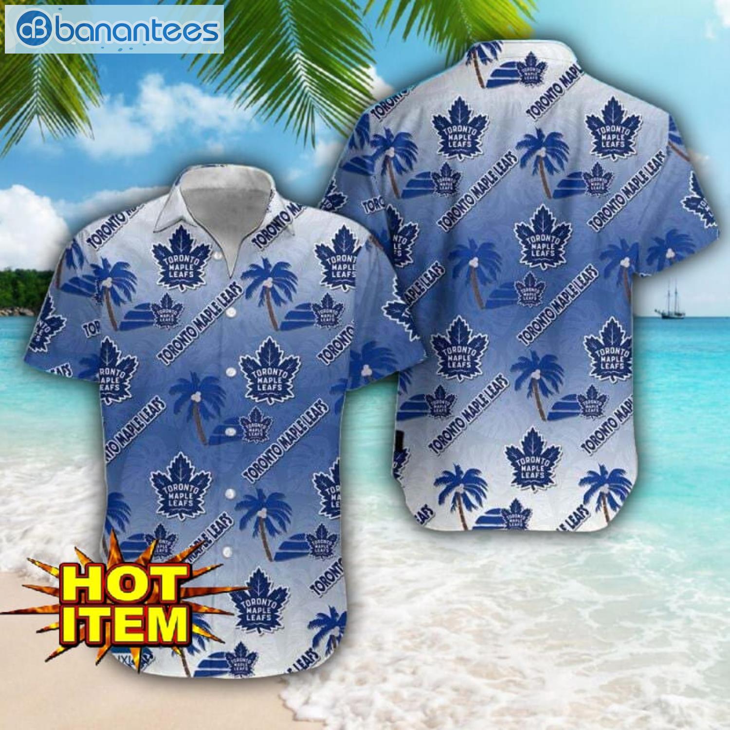 toronto maple leafs hawaii 3d printing tropical hawaiian shirt for men and women beach summer gift image Toronto Maple Leafs Hawaii 3D Printing Tropical Hawaiian Shirt For Men And Women Beach Summer Gift Product Photo 1