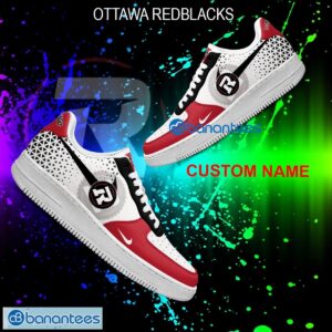 Custom Name CFL Ottawa RedBlacks Air Force 1 Shoes New AOP Gift AF1 Sneaker For Fans - CFL Ottawa RedBlacks For Fans Air Force 1 Sneaker Personalized Style 1