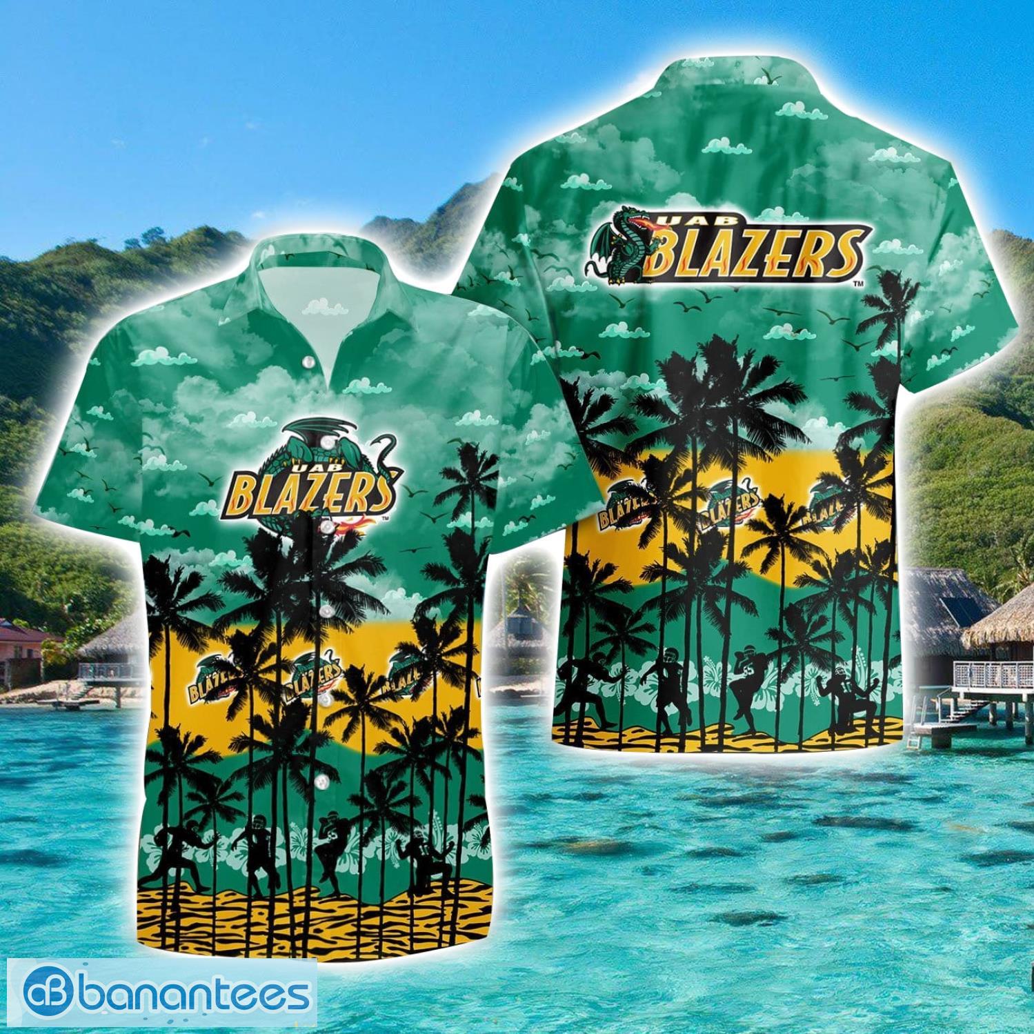 uab blazers 3d hawaiian shirt sports team logo beach shirt image UAB BLAZERS 3D Hawaiian Shirt Sports Team Logo Beach Shirt Product Photo 1