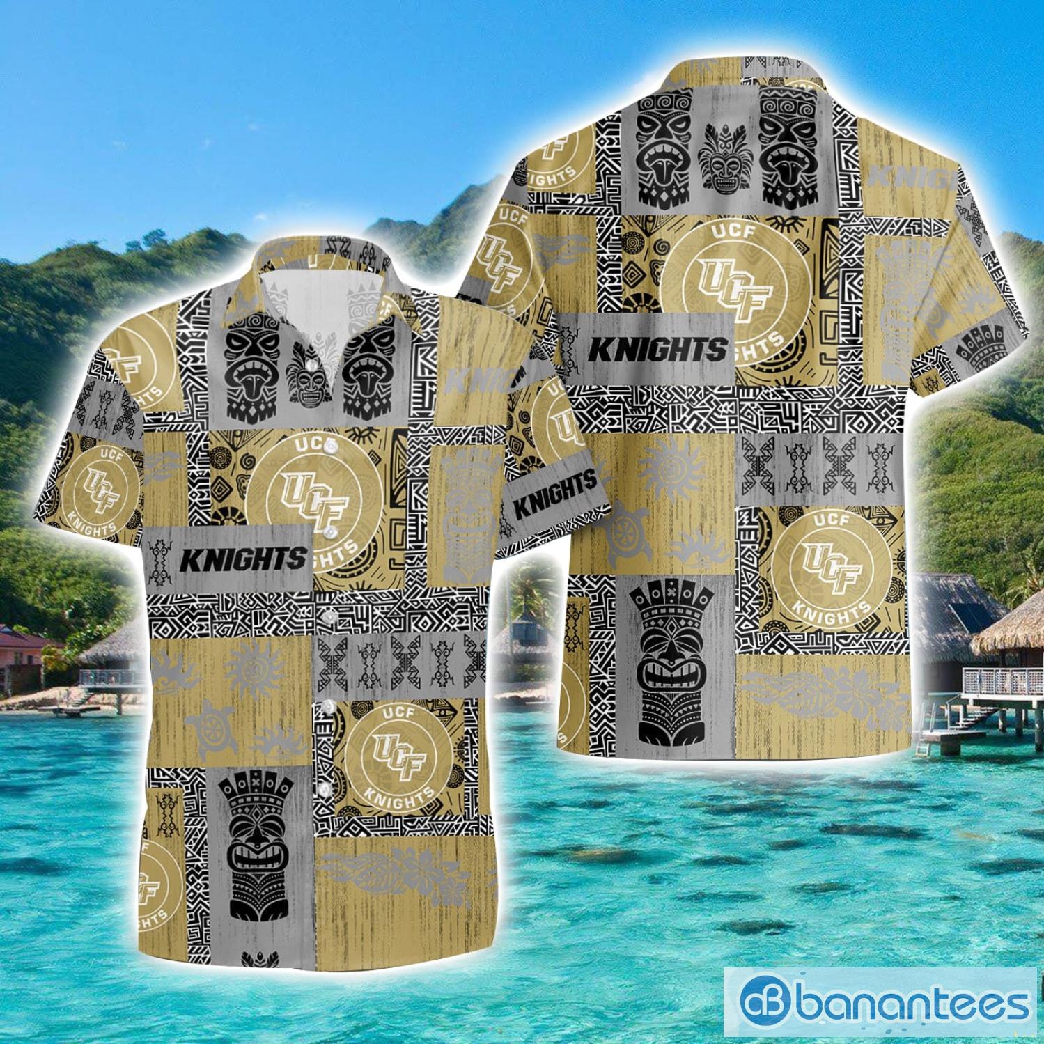ucf knights tiki vintage patterns hawaiian shirt summer gift image UCF Knights Tiki Vintage Patterns Hawaiian Shirt Summer Gift Product Photo 1