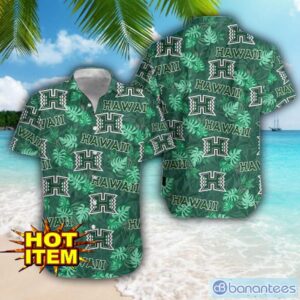 Hawaii Rainbow Warriors Tropical Hawaiian Shirt Geen Leave Shirt Product Photo 1