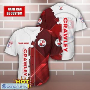 Crawley Town Personalized Name 3D Baseball Jersey Shirt Product Photo 1