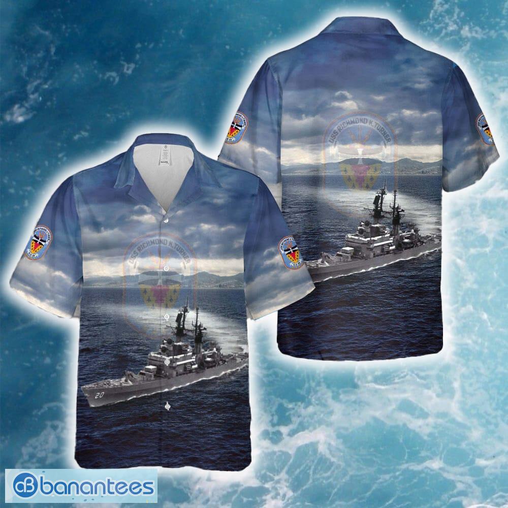 us navy uss richmond k turner dlg 20 cg 20 leahy class cruiser destroyer leader hawaiian shirt image US Navy USS Richmond K. Turner (DLG 20 CG 20) Leahy class cruiser destroyer leader Hawaiian Shirt - US Navy USS Richmond K. Turner (DLG 20 CG 20) Leahy class cruiser destroyer leader Hawaiian Shirt