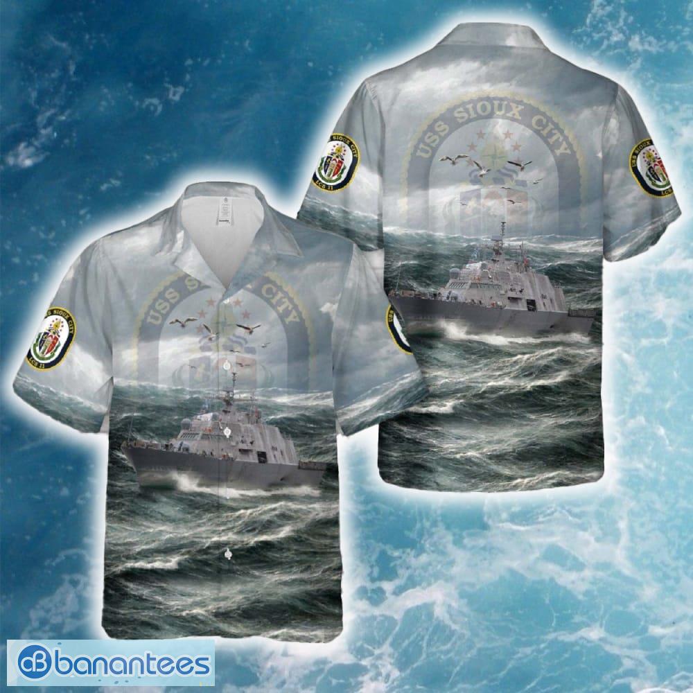 us navy uss sioux city lcs1 freedom class littoral combat ship hawaiian shirt image US Navy USS Sioux City (LCS1) Freedom class littoral combat ship Hawaiian Shirt - US Navy USS Sioux City (LCS1) Freedom class littoral combat ship Hawaiian Shirt