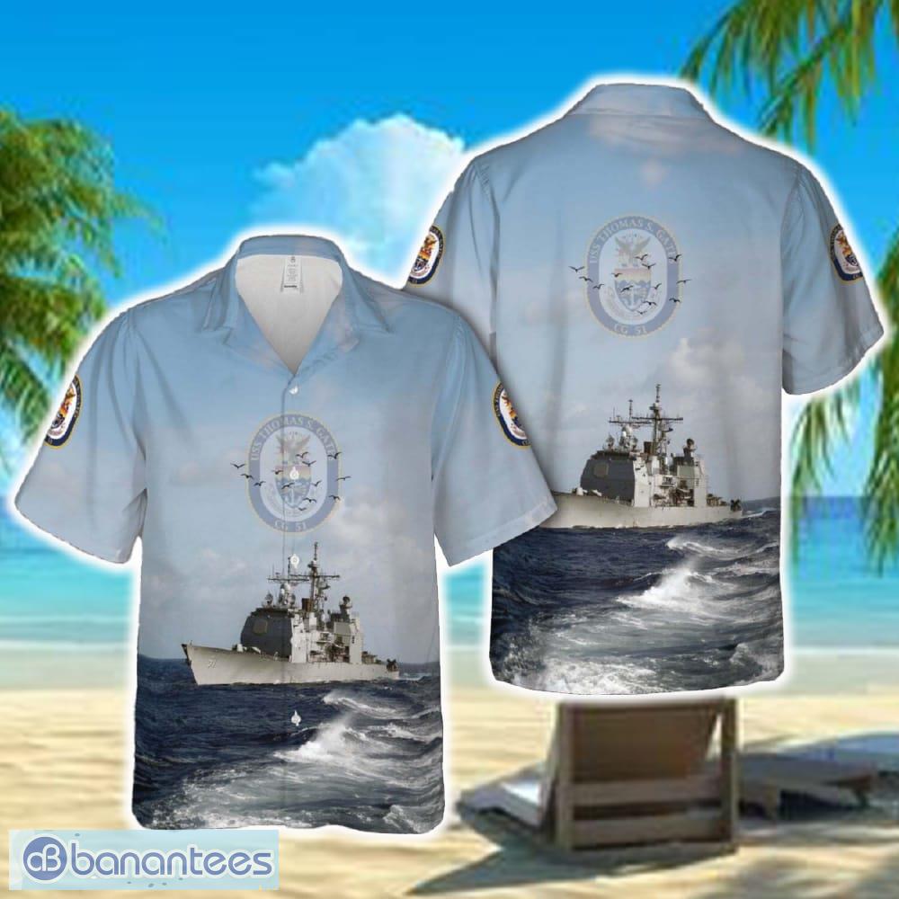 us navy uss thomas s gates cg 51 ticonderoga class cruiser hawaiian shirt image US Navy USS Thomas S. Gates (CG 51) Ticonderoga class cruiser Hawaiian Shirt - US Navy USS Thomas S. Gates (CG 51) Ticonderoga class cruiser Hawaiian Shirt