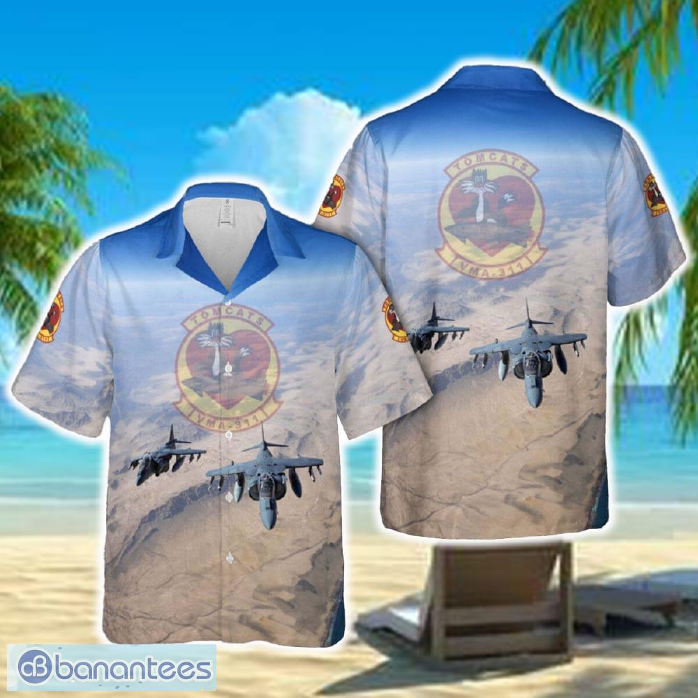 usmc marine fighter attack squadron 311 av 8b harrier ii hawaiian shirt image USMC Marine Fighter Attack Squadron 311 AV 8B Harrier II Hawaiian Shirt - USMC Marine Fighter Attack Squadron 311 AV 8B Harrier II Hawaiian Shirt