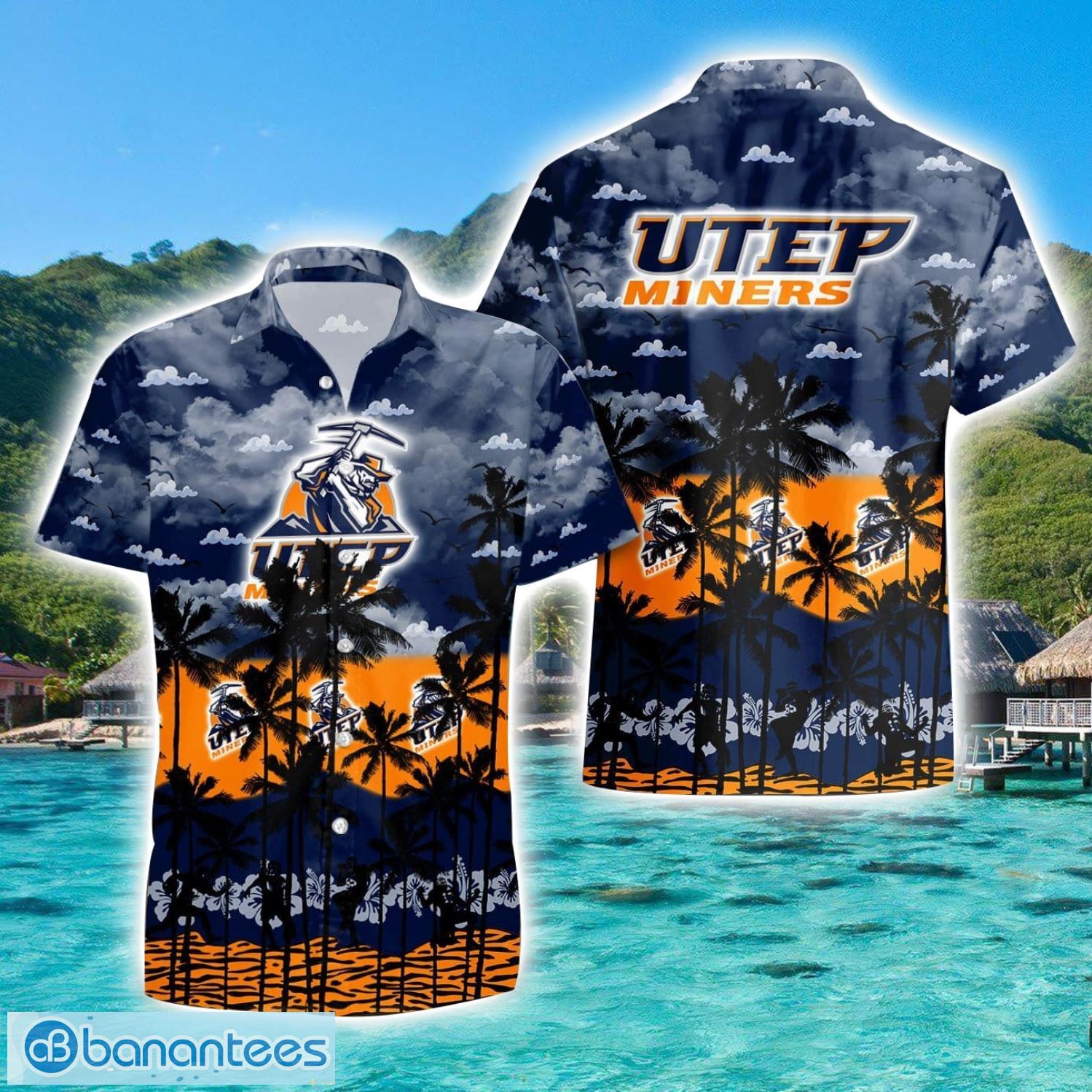 utep miners 3d hawaiian shirt sports team logo beach shirt image UTEP Miners 3D Hawaiian Shirt Sports Team Logo Beach Shirt Product Photo 1