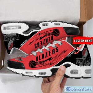 Portland Trail Blazers NBA Air Cushion Sports Shoes Custom Name TN Sneakers For Fans Product Photo 2