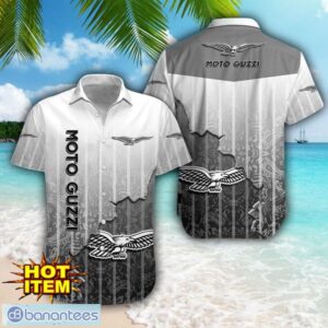 Moto Guzzi Logo Broken Wall Printed 3D Hawaiian Shirt For Fans Product Photo 1