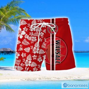 Walsall FC Turtle Flower Pattern Aloha Hawaiian Shirt And Shorts Beach Set For Men And Women Product Photo 2