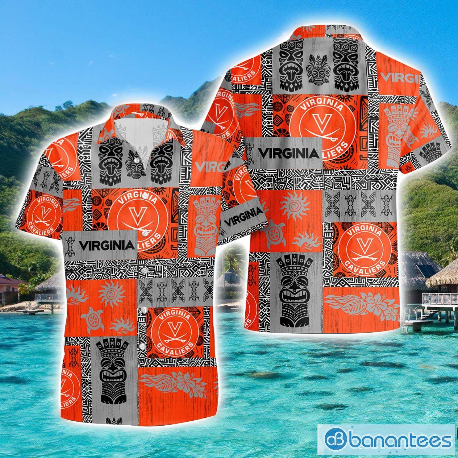 virginia cavaliers tiki vintage patterns hawaiian shirt summer gift image Virginia Cavaliers Tiki Vintage Patterns Hawaiian Shirt Summer Gift Product Photo 1