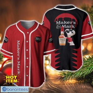 Maker's Mark Snoopy Baseball Jersey Shirt For Snoopy Lovers Gift Ideas Product Photo 1