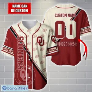 NCAA Oklahoma Sooners Custom Name And Number Sport Baseball Jersey Shirt Product Photo 1