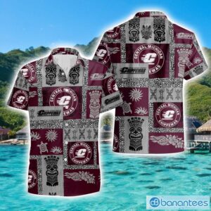 Central Michigan Chippewas Hawaiian Tiki Vintage Patterns Hawaiian Shirt Summer Gift Product Photo 1