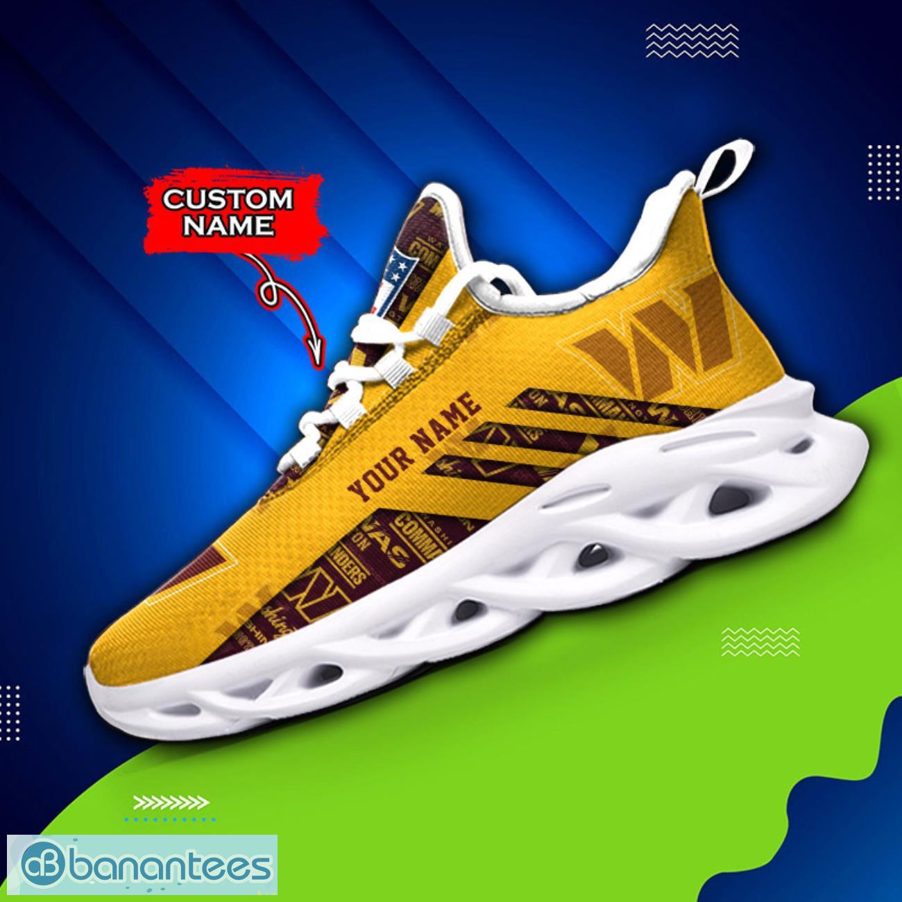 washington commanders nfl max soul shoes sneakers custom name all printed logo team for fans 3 image Washington Commanders NFL Max Soul Shoes Sneakers Custom Name All Printed Logo Team For Fans Product Photo 4