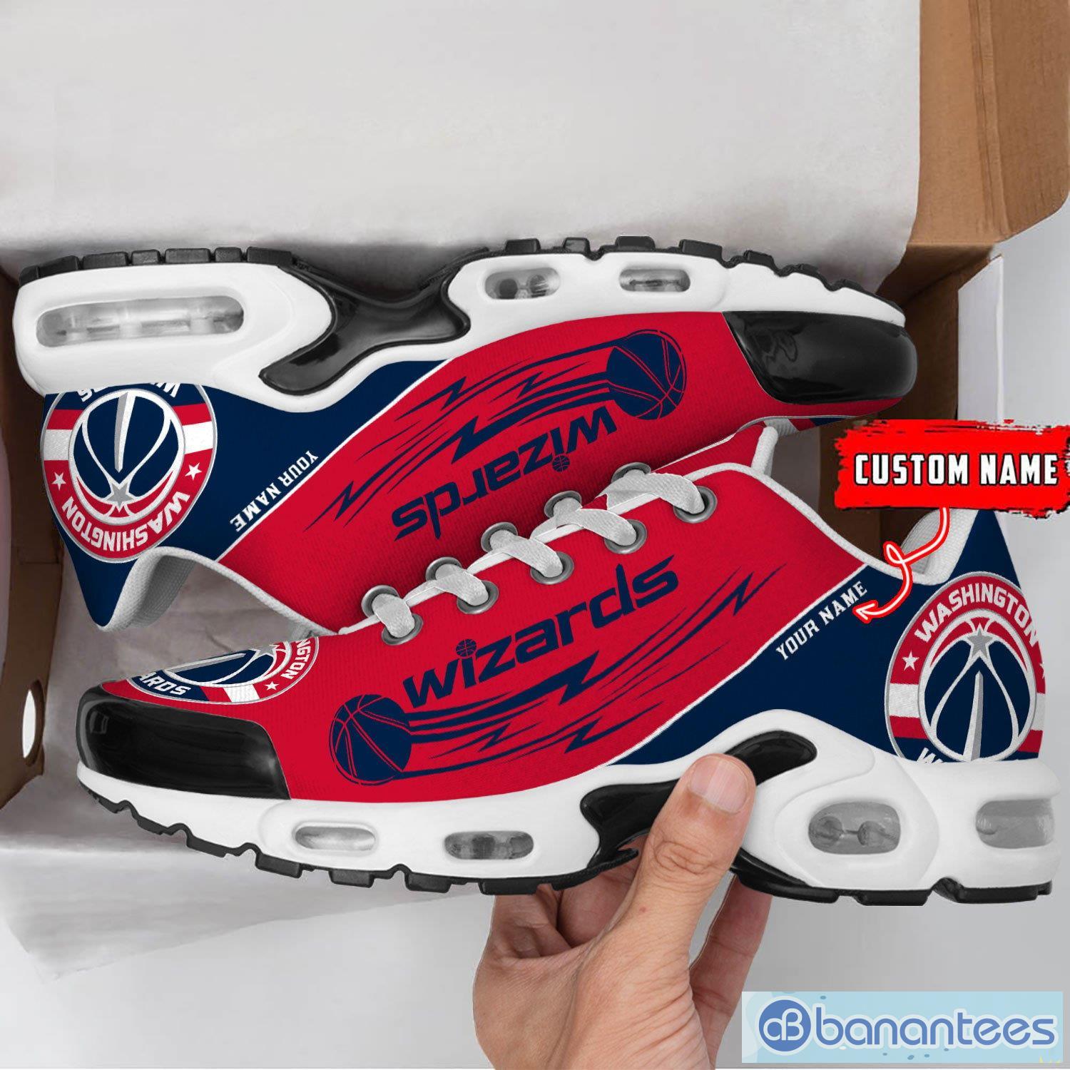 washington wizards nba air cushion sports shoes custom name tn sneakers for fans 1 image Washington Wizards NBA Air Cushion Sports Shoes Custom Name TN Sneakers For Fans Product Photo 2