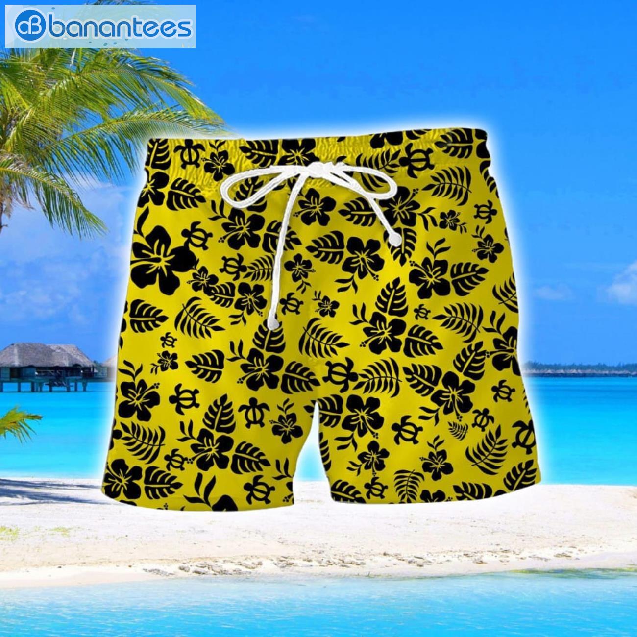 watford turtle flower pattern aloha hawaiian shirt and shorts beach set for men and women 1 image Watford Turtle Flower Pattern Aloha Hawaiian Shirt And Shorts Beach Set For Men And Women Product Photo 2