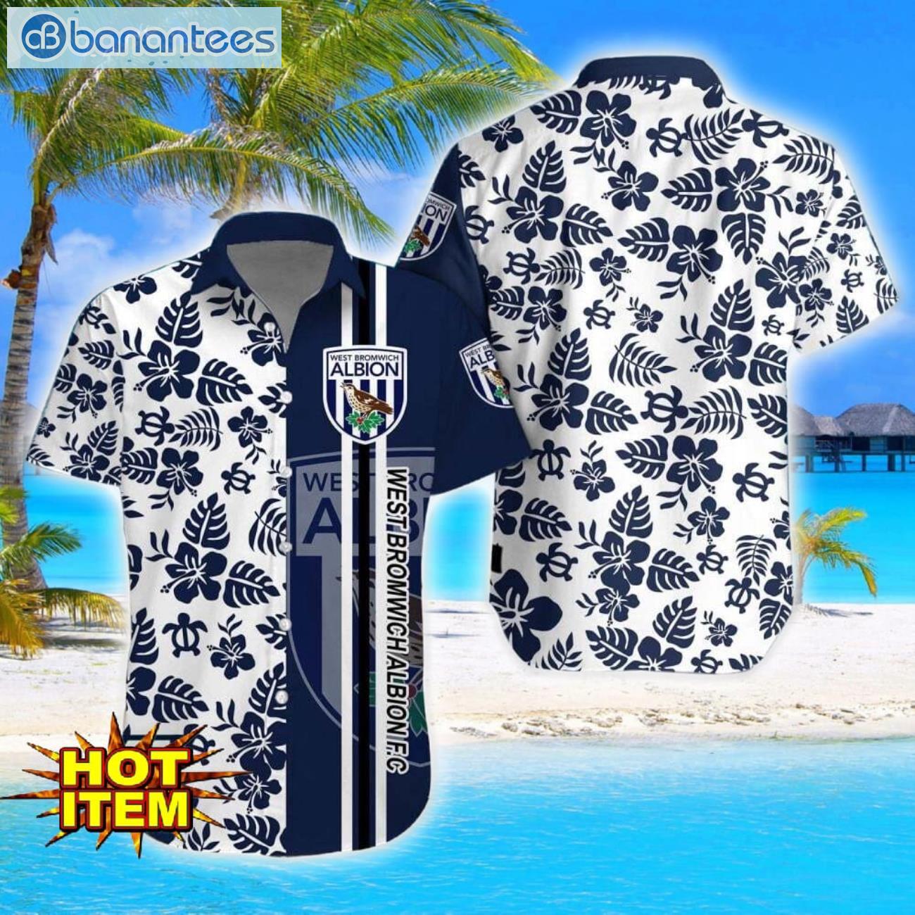 west bromwich albion fc turtle flower pattern aloha hawaiian shirt and shorts beach set for men and women image West Bromwich Albion F.C Turtle Flower Pattern Aloha Hawaiian Shirt And Shorts Beach Set For Men And Women Product Photo 1