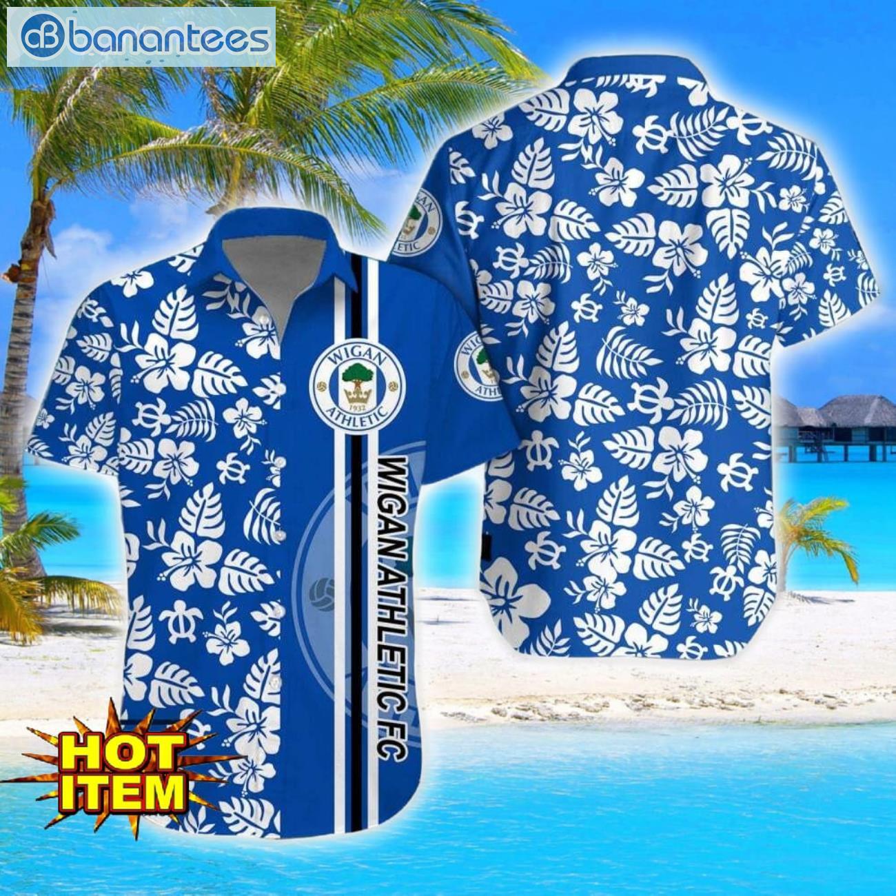 wigan athletic turtle flower pattern aloha hawaiian shirt and shorts beach set for men and women image Wigan Athletic Turtle Flower Pattern Aloha Hawaiian Shirt And Shorts Beach Set For Men And Women Product Photo 1