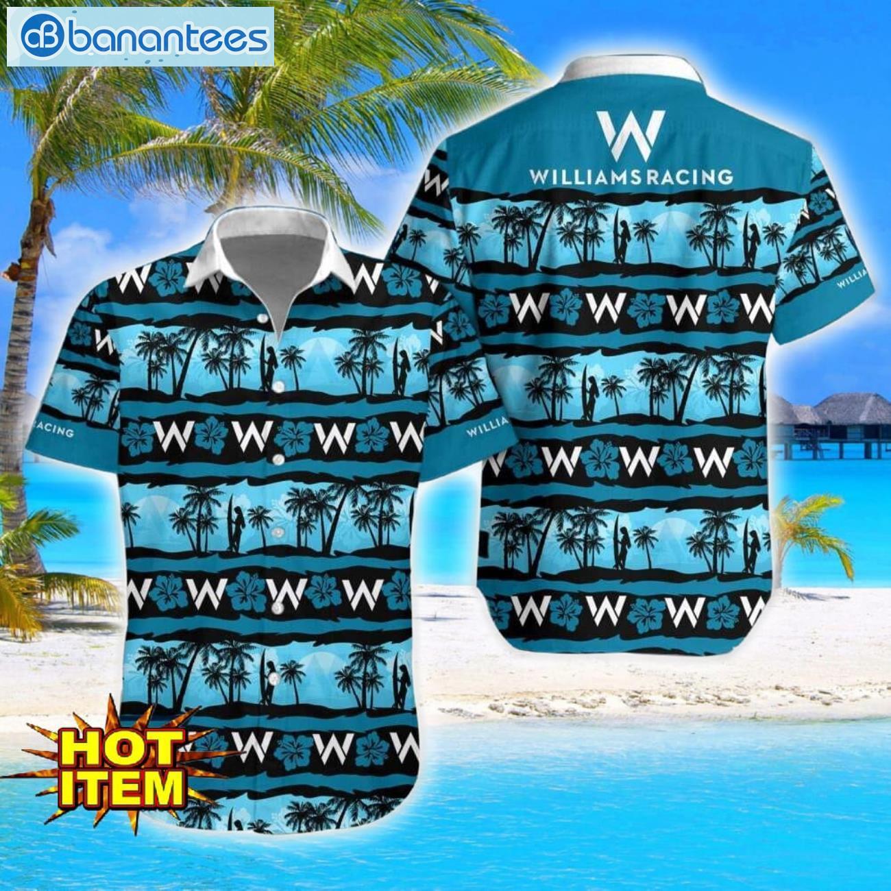 williams racing turtle flower pattern aloha hawaiian shirt and shorts beach set for men and women image Williams Racing Turtle Flower Pattern Aloha Hawaiian Shirt And Shorts Beach Set For Men And Women Product Photo 1