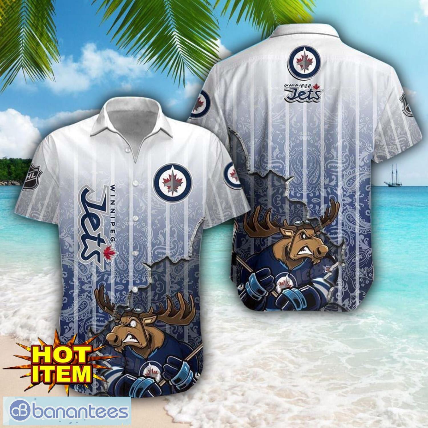 winnipeg jets logo broken wall printed 3d hawaiian shirt for fans image Winnipeg Jets Logo Broken Wall Printed 3D Hawaiian Shirt For Fans Product Photo 1