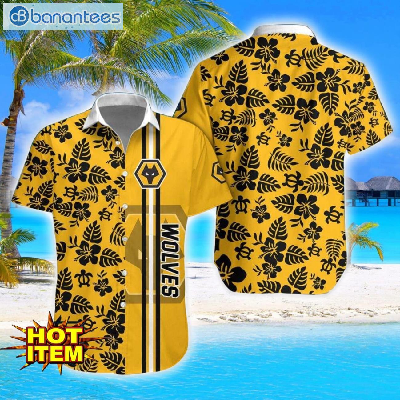 wolverhampton wanderers fc turtle flower pattern aloha hawaiian shirt and shorts beach set for men and women image Wolverhampton Wanderers F.C Turtle Flower Pattern Aloha Hawaiian Shirt And Shorts Beach Set For Men And Women Product Photo 1