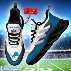 Detroit Lions NFL Max Soul Shoes Sneakers Custom Name Big Striped Sneakers For Fans Product Photo 3