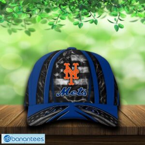 New York Mets USA Flag Patriotic Cap & Hat Print Independence Day For Fans - New York Mets USA Flag Patriotic Cap_3