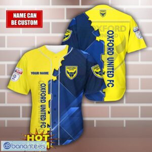 Oxford United F.C Personalized Name 3D Baseball Jersey Shirt Product Photo 1
