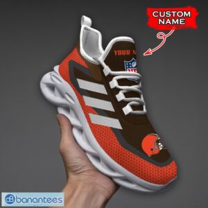 Cleveland Browns NFL Max Soul Shoes Sneakers Custom Name Big Striped Sneakers For Fans Product Photo 1