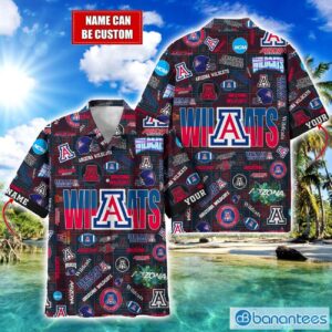 Arizona Wildcats Football Beach Shirts Logo Custom Name Hawaiian Shirt Product Photo 1