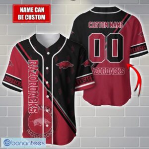 NCAA Arkansas Razorbacks Custom Name And Number Sport Baseball Jersey Shirt Product Photo 1
