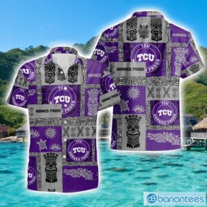 TCU Horned Frogs Tiki Vintage Patterns Hawaiian Shirt Summer Gift Product Photo 1
