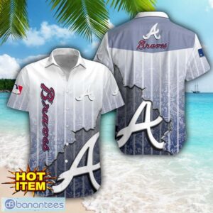 Atlanta Braves Logo Broken Wall Printed 3D Hawaiian Shirt For Fans Product Photo 1