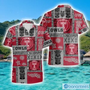 Temple Owls Tiki Vintage Patterns Hawaiian Shirt Summer Gift Product Photo 1