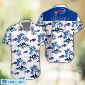 Buffalo Bills NFL Tropical White Hawaiian Shirt Product Photo 1