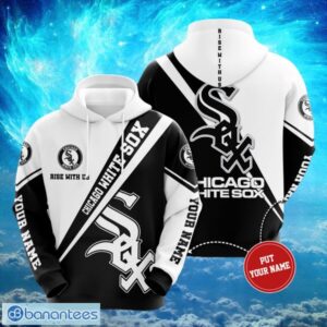 MLB Chicago White Sox Logo Design Black White Hoodie Full Print Hoodie Custom Name Product Photo 1